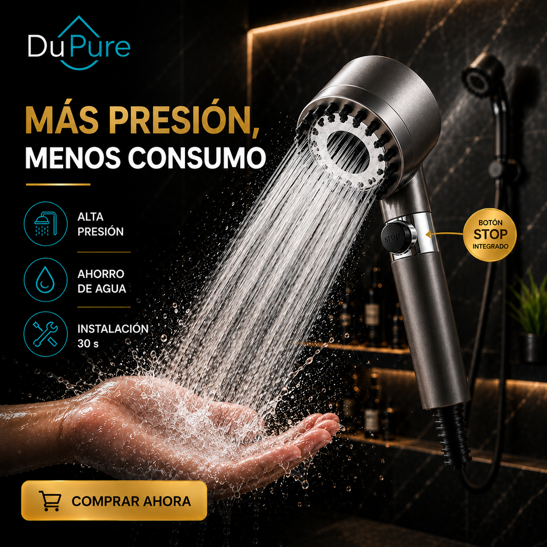 ¿Poca fuerza en el agua? Cómo aumentar la presión de tu ducha sin fontaneros