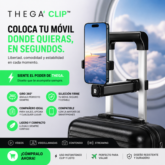 THEGA CLIP™ - SOPORTE DE MÓVIL PORTÁTIL