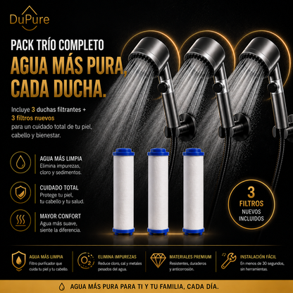DuPure | Alcachofa de Ducha con Filtro y Alta Presión