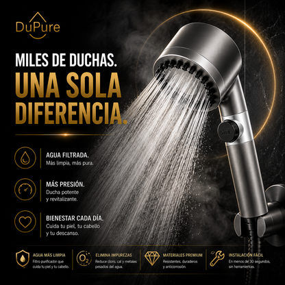 DuPure | Alcachofa de Ducha con Filtro y Alta Presión