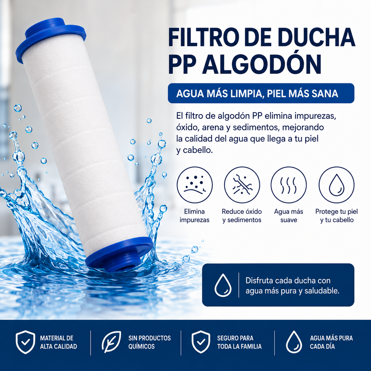 DuPure | Alcachofa de Ducha con Filtro y Alta Presión