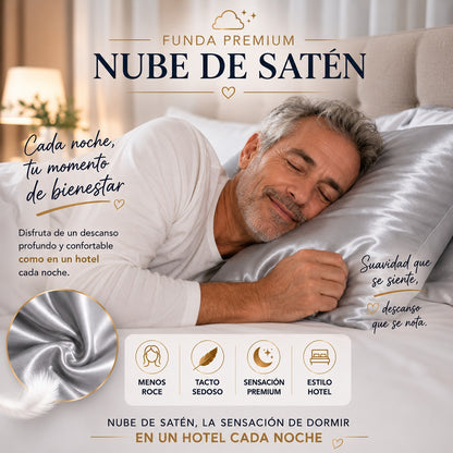 Nube de Satén Como en un Hotel☁️✨ Funda de almohada