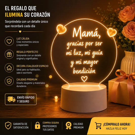 THEGA LAMP™ REDONDA - REGALA EMOCIONES EN EL DÍA DE LAS MADRES