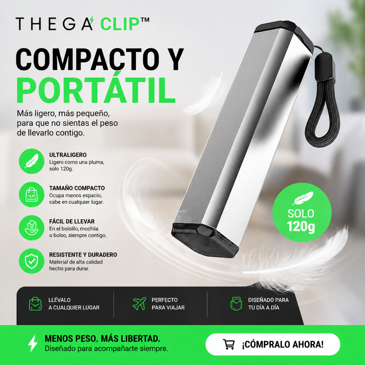 THEGA CLIP™ - SOPORTE DE MÓVIL PORTÁTIL