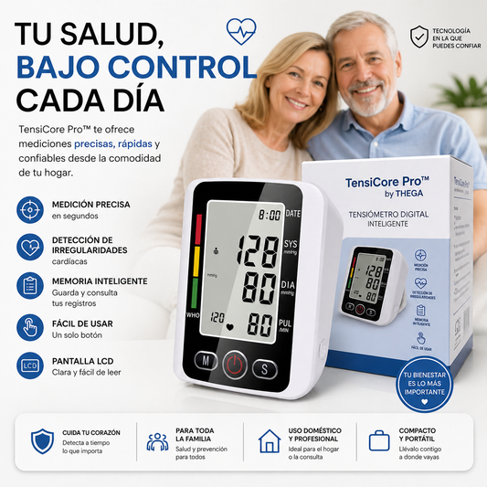 TensiCore Pro™ by THEGA – Tensiómetro Digital Inteligente