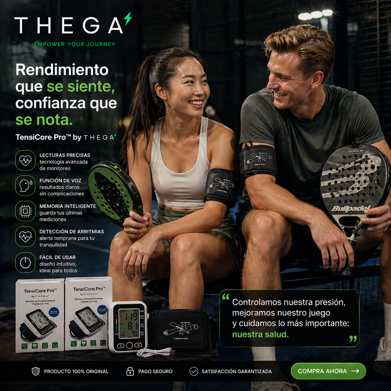TensiCore Pro™ by THEGA – Tensiómetro Digital Inteligente